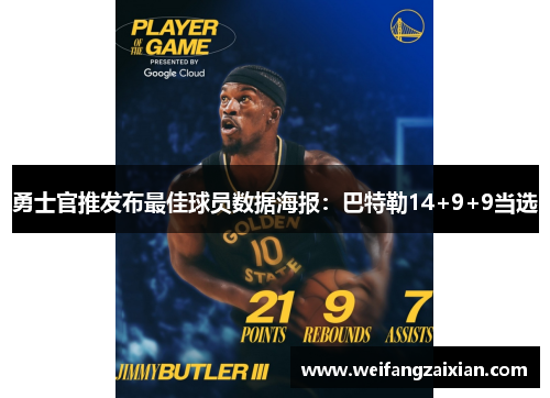 勇士官推发布最佳球员数据海报：巴特勒14+9+9当选